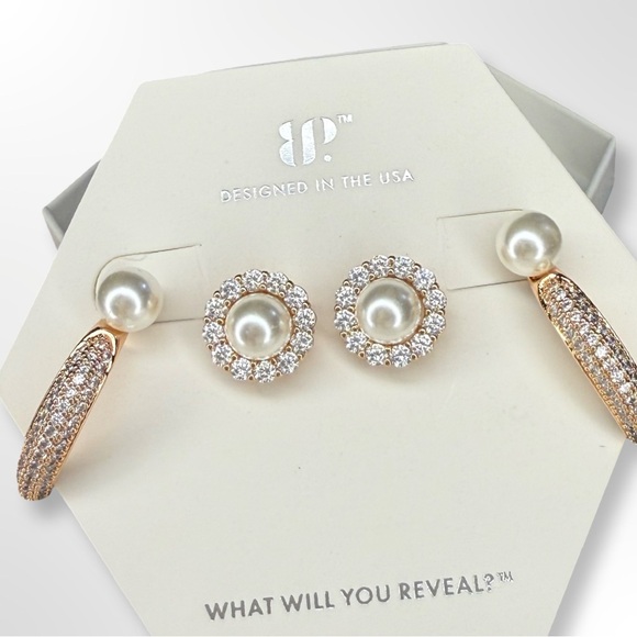 Bomb Party Jewelry - 🚫SOLD🚫 Bomb Party June 2025 Pearl and Rose Gold Earring Set with Ja
